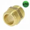BOUTTé Lot De 10 Mamelons Laiton Double Mâle à Visser Pour Tube Cuivre - Dimensions: 20x27