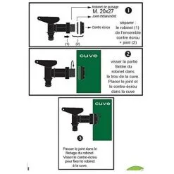 BOUTTE - Robinet 1/4 Pour Cuve Plastique Noir PEHD Boutté -France BOUTTé Soldes 2022 57728220 3
